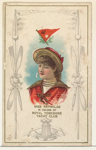 Miss Reynolds in Colors of Royal Yorkshire Yacht Club, from the Yacht Colors of the World series (N140) issued by Duke Sons & Co. to promote Honest Long Cut Tobacco by W. Duke, Sons & Co., print, 1890