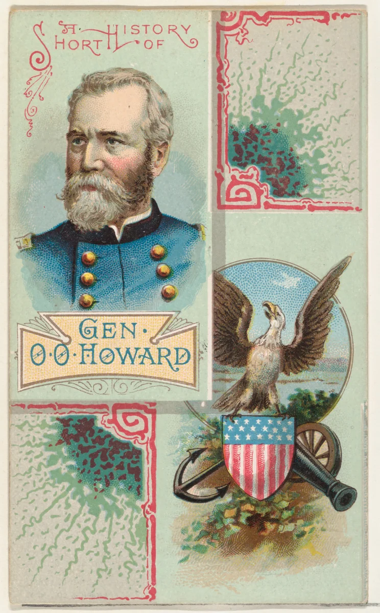 A Short History: General Oliver Otis Howard, from the Histories of Generals series (N114) issued by W. Duke, Sons & Co. to promote Honest Long Cut Smoking and Chewing Tobacco by W. Duke, Sons & Co., print, 1888