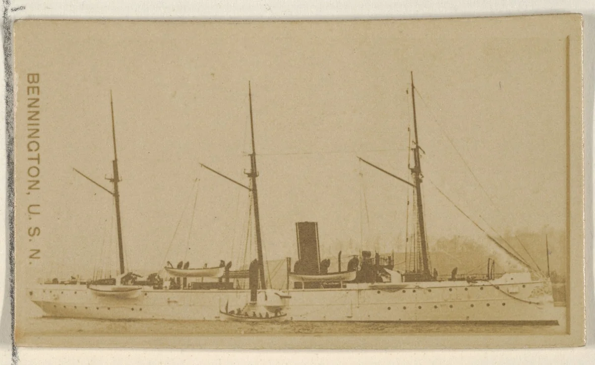 Bennington, U.S.N., from the Famous Ships series (N50) for Virginia Brights Cigarettes by Allen & Ginter, photograph, 1895