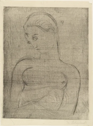Female Torso, Tilted Head (Weiblicher Torso, Kopf geneigt) by Wilhelm Lehmbruck, print, 1912