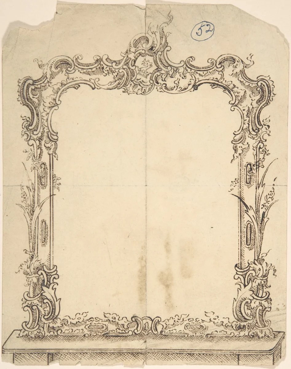 Design for a Mirror by Charles Hindley and Sons, drawing, 1841-1900
