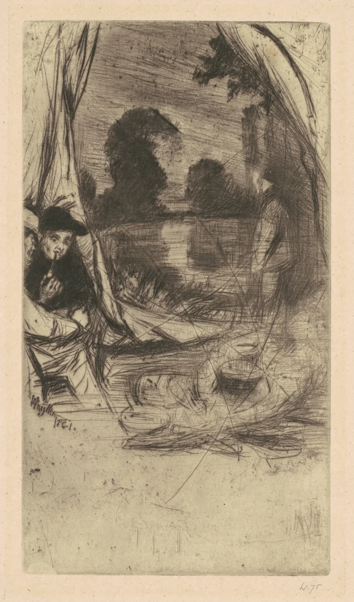 The Camp by James McNeill Whistler, print, 1861