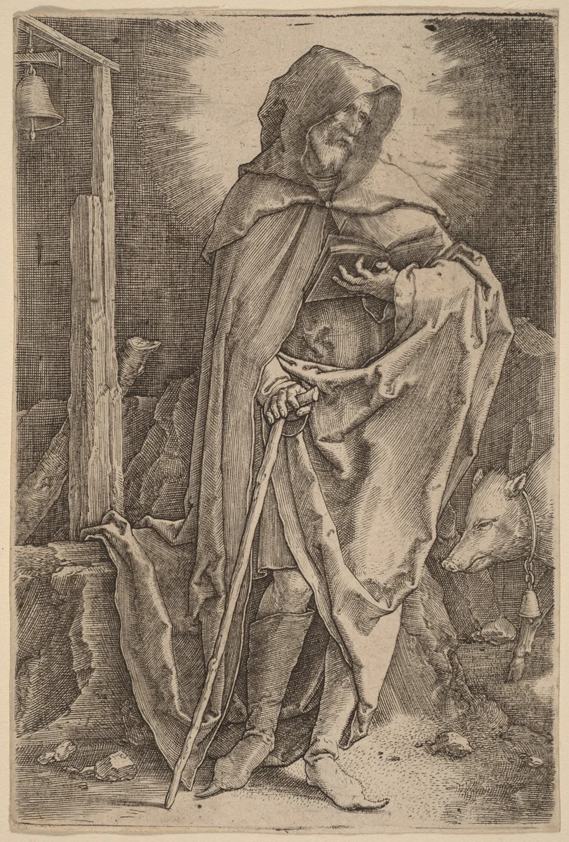 Saint Anthony by Lucas van Leyden, print, 1521