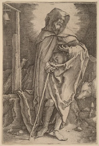 Saint Anthony by Lucas van Leyden, print, 1521