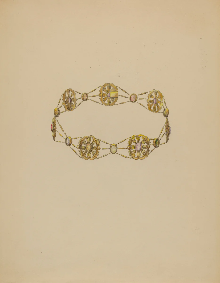Necklace by Doris Beer, index of american design, 1936