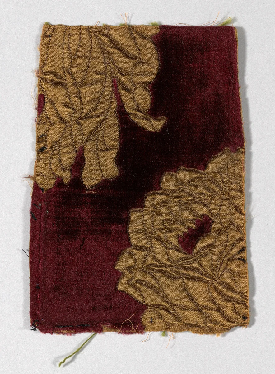 Matelasse (pieces from dress 1923.1639a) by France, textile, 1880-1890