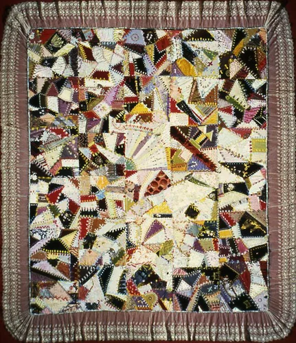Bedcover (Crazy Quilt) by United States, textile, 1880-1885