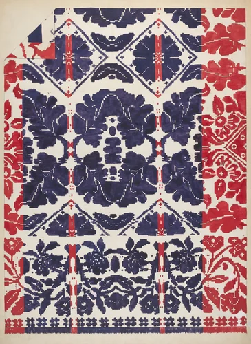 Coverlet by Katherine Hastings, index of american design, 1936