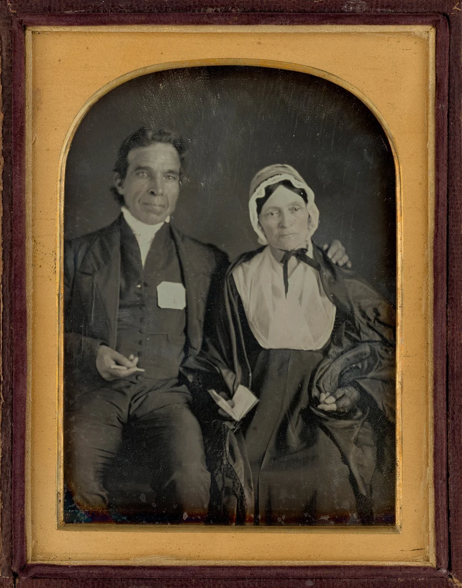 Portrait of a Man and Woman by Marcus Root, photograph, 1843-1853