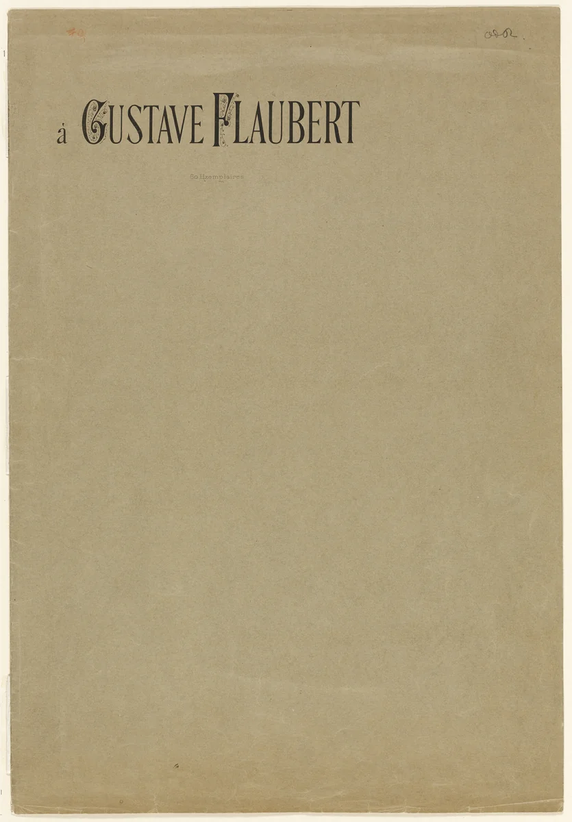 Portfolio Cover for A Gustave Flaubert (Tentation de Saint-Antoine) by Odilon Redon, print, 1888