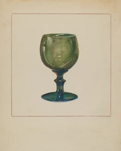 Wine Glass by Agnes Karlin, index of american design, 1935-1942