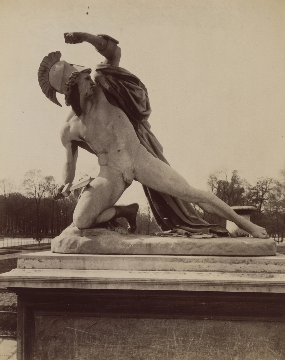 Tuileries - Alexandre / Combattant (Fogatier?) [Leboeuf-Nanteuil] by Eugène Atget, photograph, 1911