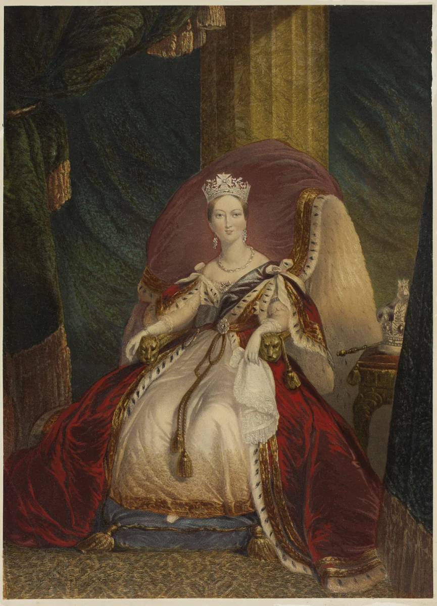 Victoria, Queen of Great Britain, India, etc. by George Baxter, print, 1854-1864