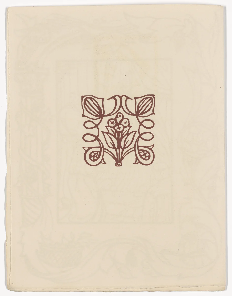 Pictorial ornament (page 416) from Les Petites Fleurs de St. François (The Little Flowers of St. Francis) by Émile Bernard, illustrated book, 1928