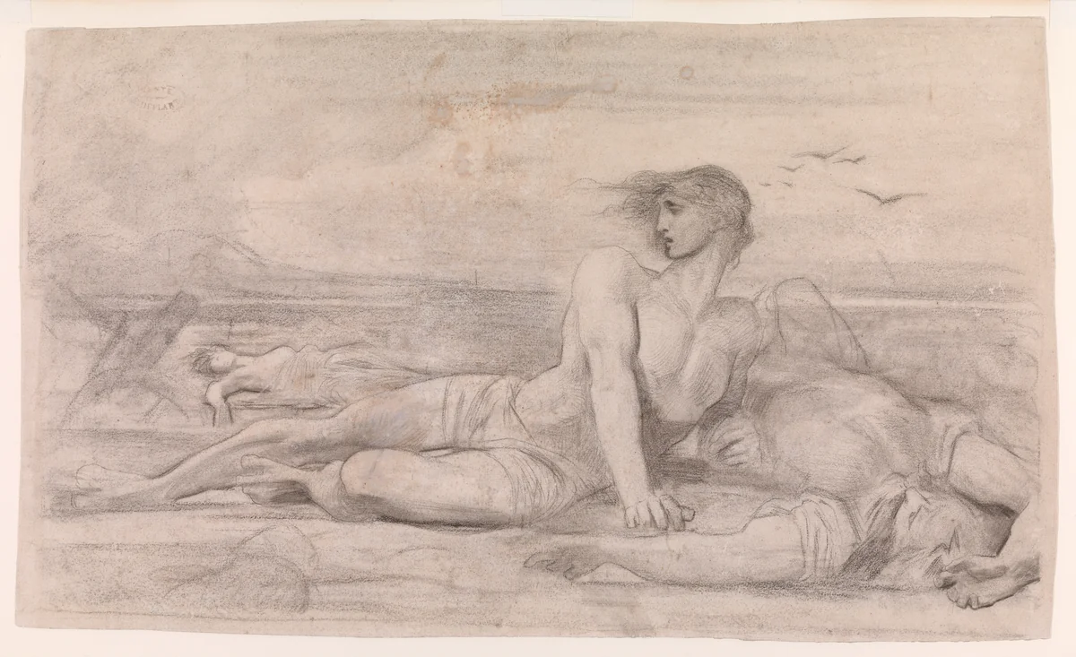 The Flood by François Nicolas Chifflart, drawing, 1854-1904