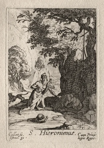 Les Penitents: St. Jérome by Jacques Callot, print, 1627-1637