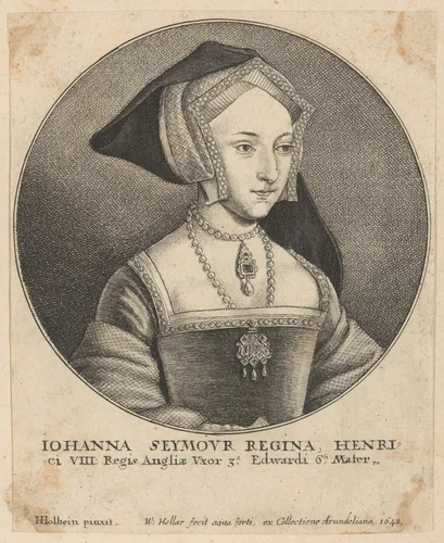 Iohanna Seymovr Regina Henri (Jane Seynour, Queen of Henry VIII) by Wenceslaus Hollar, print, 1648