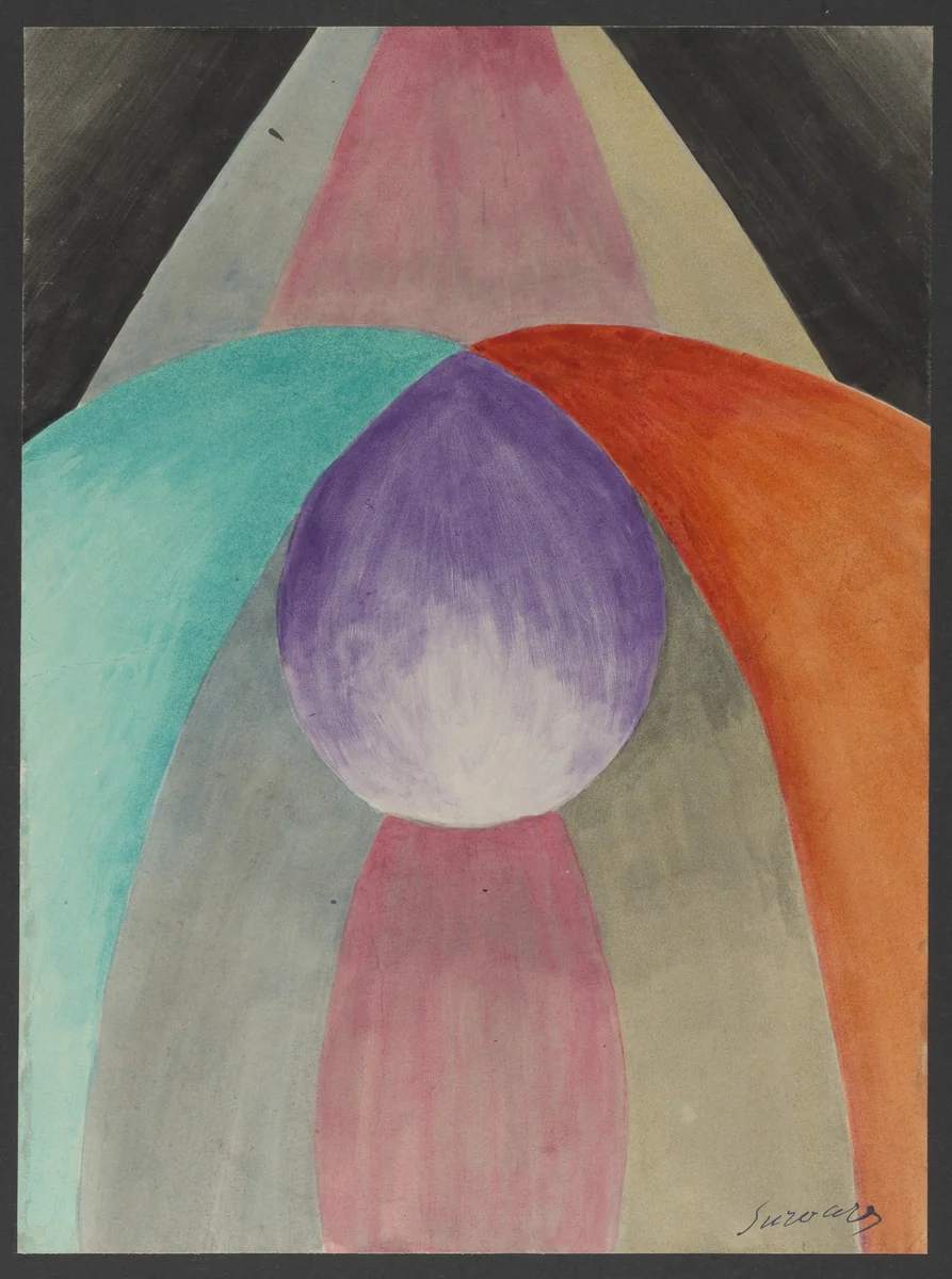Colored Rhythm: Study for the Film by Léopold Survage, drawing, 1913
