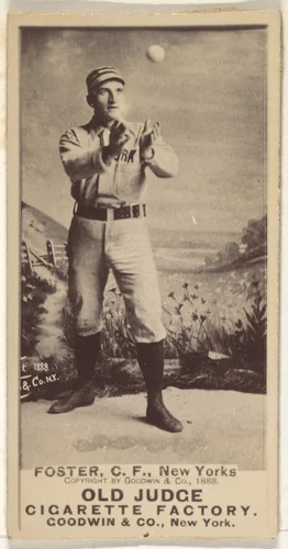 Elmer Ellsworth Foster, Center Field, New York, from the Old Judge series (N172) for Old Judge Cigarettes by Goodwin & Company, photograph, 1888