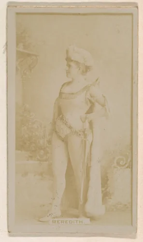 Miss Meredith, from the Actresses series (N245) issued by Kinney Brothers to promote Sweet Caporal Cigarettes by Kinney Brothers Tobacco Company, photograph, 1890