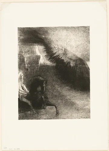 Pilgrim of the Sublunary World, plate 5 of 6 by Odilon Redon, print, 1891