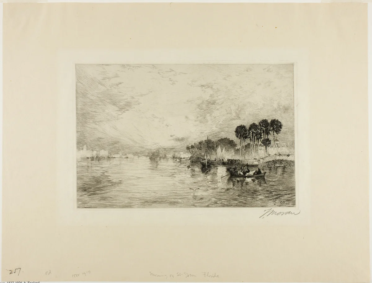Morning on St. John's, Florida by Thomas Moran, print, 1886
