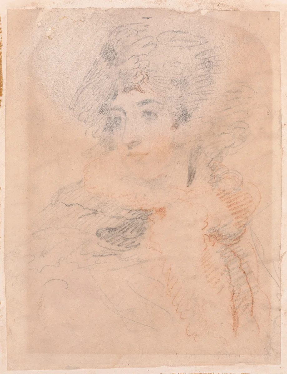 Portrait of Elizabeth Farren, Countess of Derby by Sir Thomas Lawrence, drawing, 1790