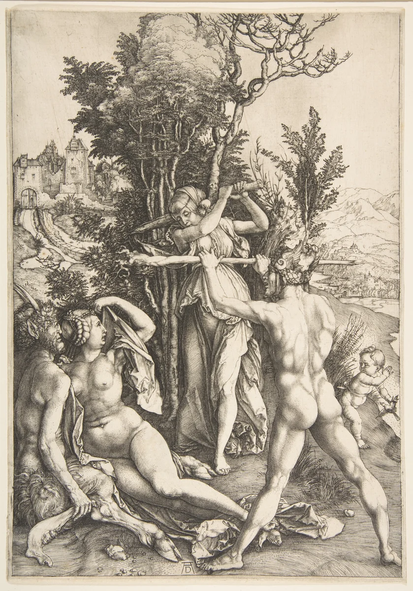Hercules at the Crossroad by Albrecht Dürer, print, 1498