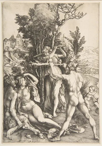 Hercules at the Crossroad by Albrecht Dürer, print, 1498