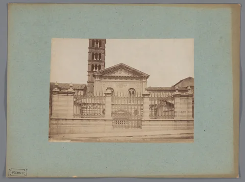 Voorgevel van de Santa Pudenziana te Rome, Italië by anonymous, photograph, 1851-1900