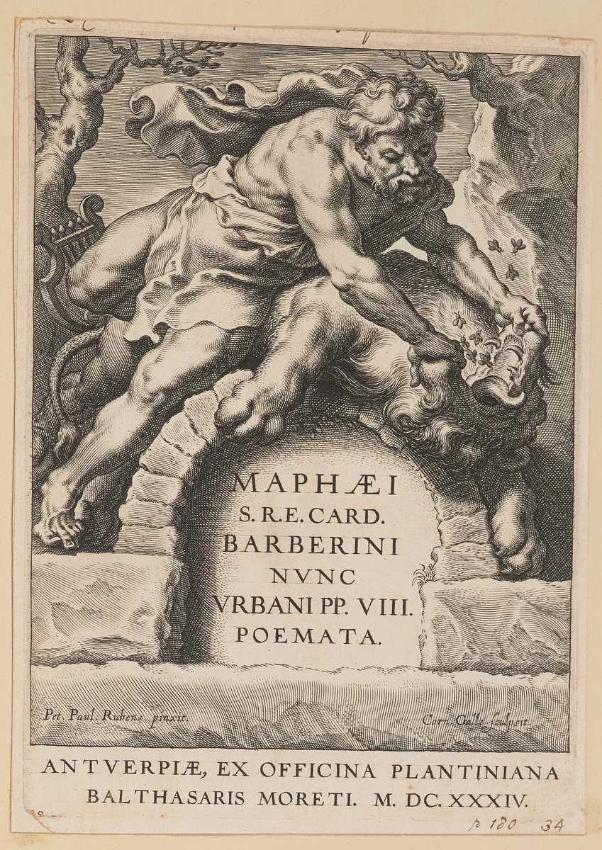 Title Page for Maffeo Barbarini, Poemata by Cornelis Galle
Peter Paul Rubens, print, 1634