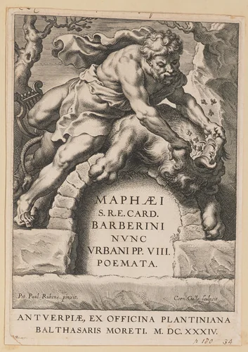 Title Page for Maffeo Barbarini, Poemata by Cornelis Galle
Peter Paul Rubens, print, 1634