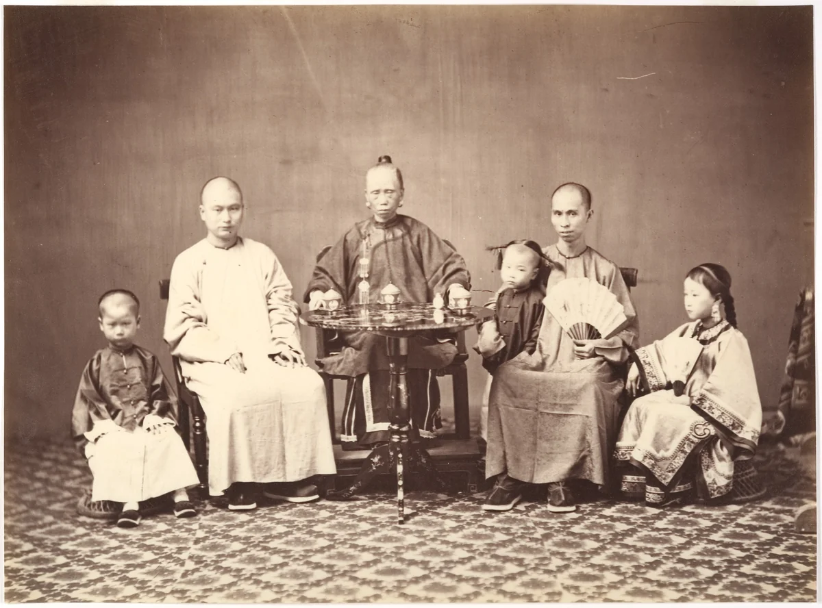 Mandarin with Family by Milton M. Miller, photograph, 1860-1863