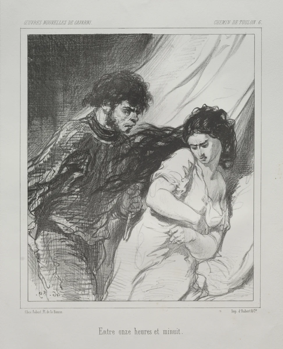 Chemin de Toulon by Paul Gavarni, print, 1824-1866