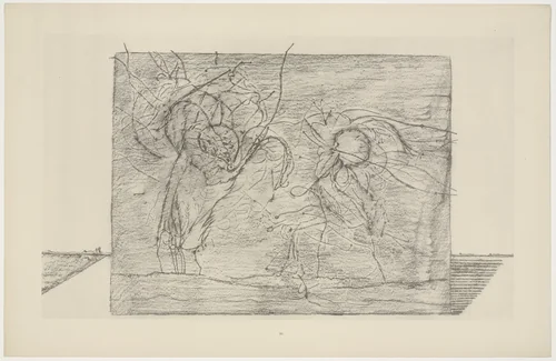 Whip Lashes or Lava Threads (Coups de fouet ou ficelles de lave) from Natural History (Histoire naturelle) by Max Ernst, print, 1925