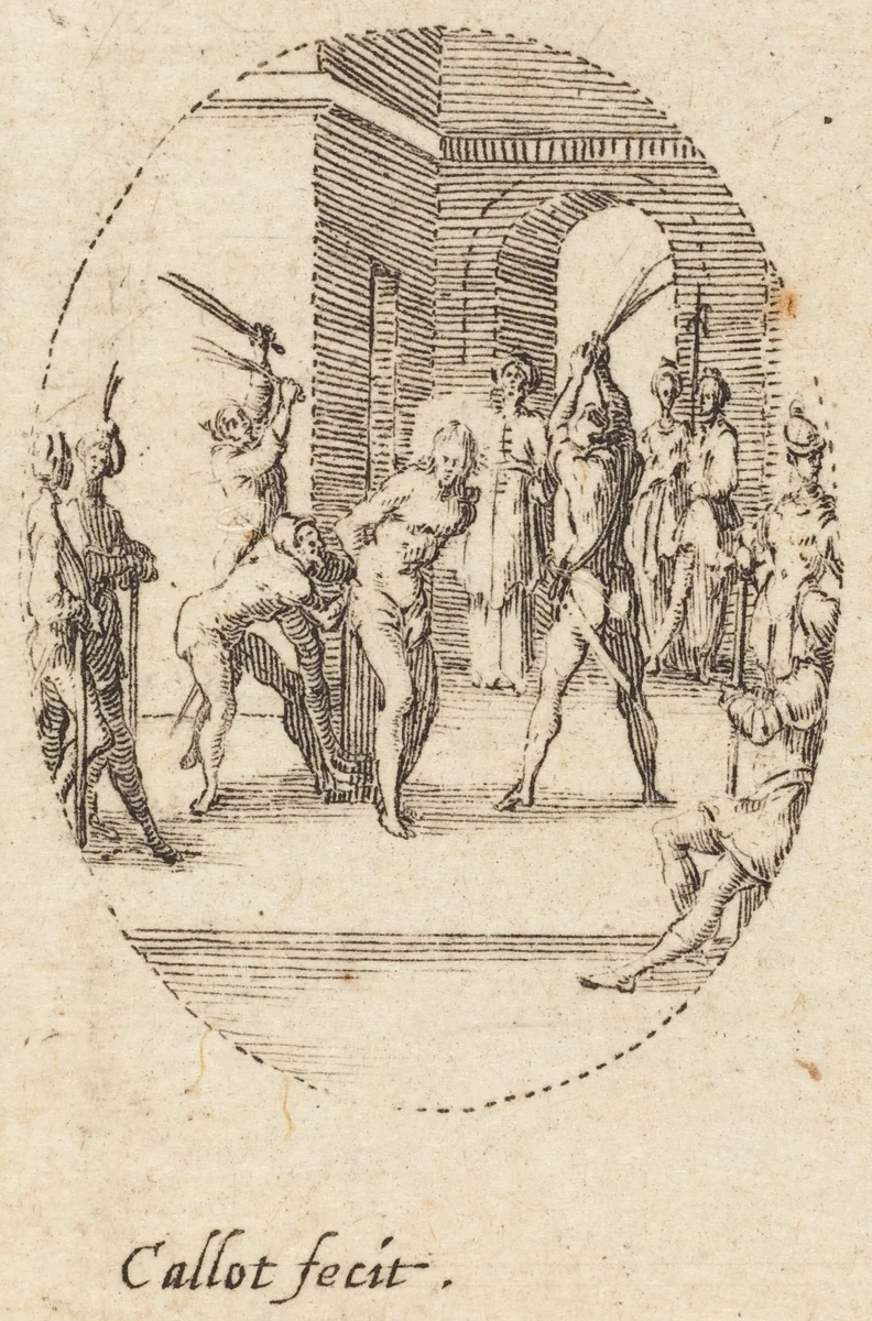 The Flagellation by Jacques Callot, print, 1631