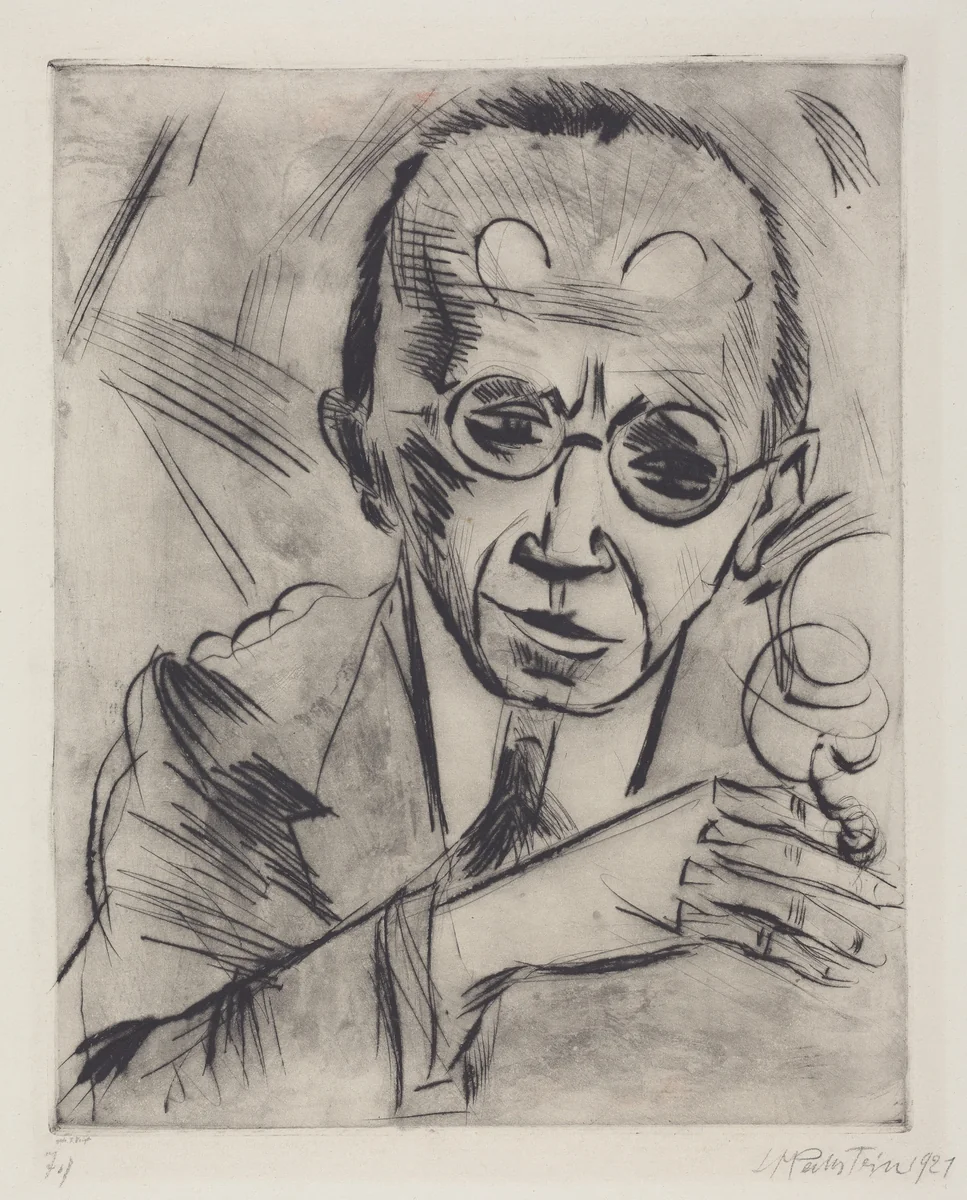 Dr. Paul Fechter by Max Pechstein, print, 1921