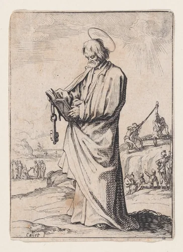 L'Apotre Saint Pierre (St. Peter the Apostle) by Jacques Callot, print, 1621-1631