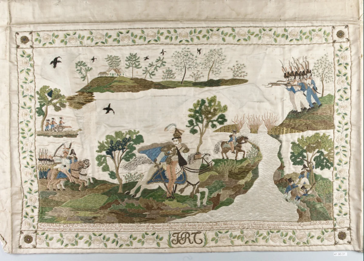 Death of Prince Joseph Poniatowski (1763–1813) by Horace Vernet, textile, 1800-1815