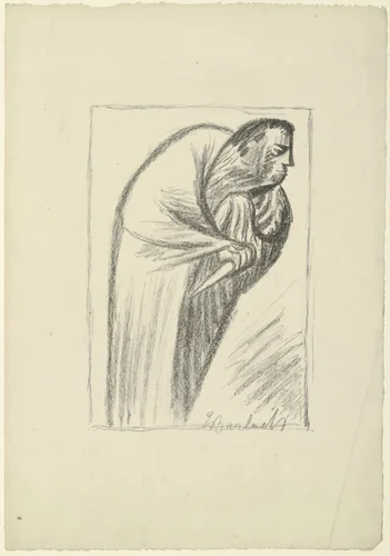 The Man with the Knife (Der Mann mit dem Messer) by Ernst Barlach, print, 1926