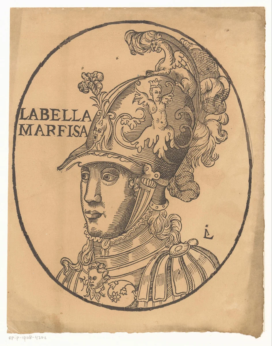 Portret van een soldaat by anonymous, print, 1500-1599