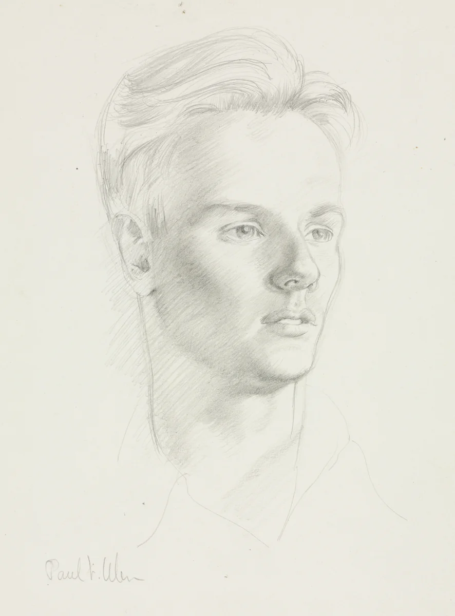 Head by Paul V. Ulen, drawing, 1928-1933