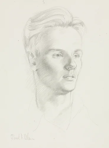 Head by Paul V. Ulen, drawing, 1928-1933