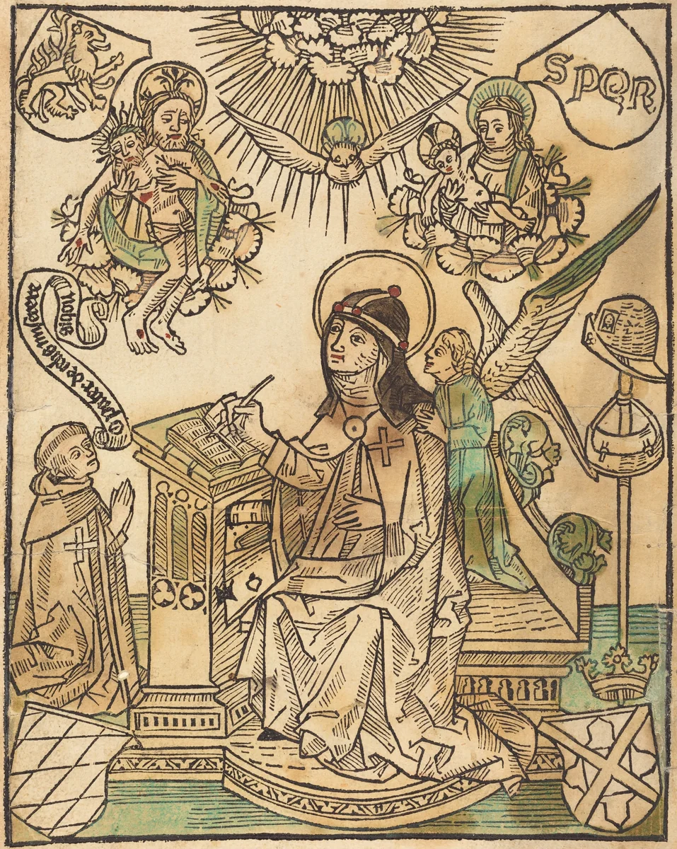 Saint Bridget by German 15th Century, print, 1480