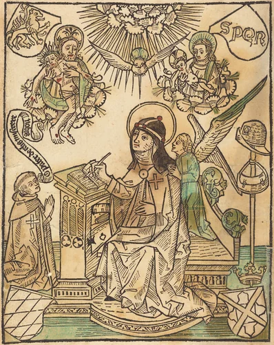 Saint Bridget by German 15th Century, print, 1480