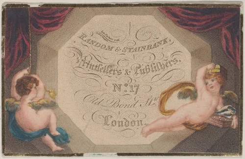 Trade Card for Random & Stainbeck, Printsellers & Publishers by anonymous, print, 1800-1900