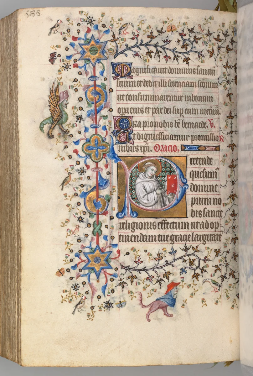 Hours of Charles the Noble, King of Navarre (1361-1425): fol. 288v, St. Hervard (?) by Master of the Brussels Initials and Associates, book, 1400-1410