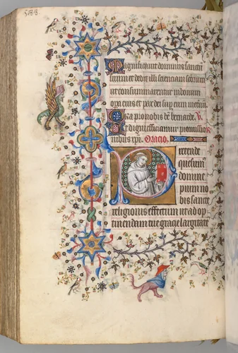 Hours of Charles the Noble, King of Navarre (1361-1425): fol. 288v, St. Hervard (?) by Master of the Brussels Initials and Associates, book, 1400-1410