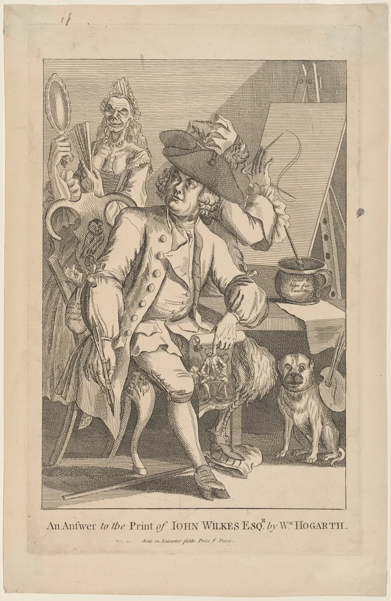 An Answer to the Print of John Wilkes Esq. by Wm. Hogarth by William Hogarth, print, 1763