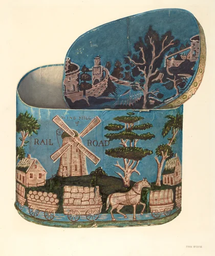 Hat Box by Frank McEntee, index of american design, 1935-1942